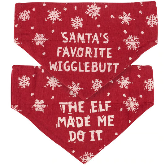 Santa's Favorite Collar Bandana - Large