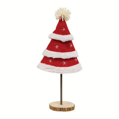 Santa Tiered Felted Tree - 14" High