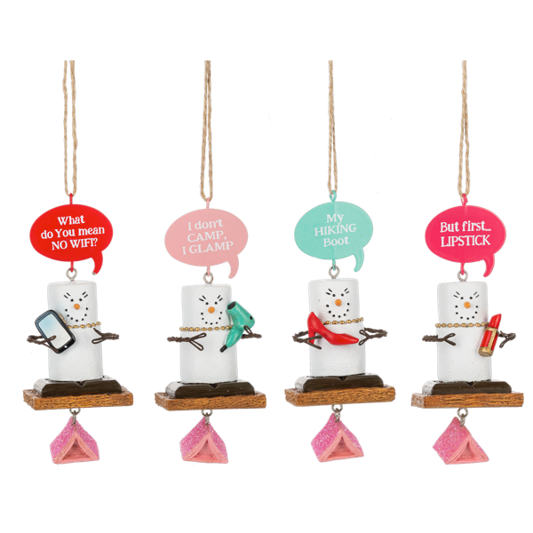 Smore Glamping Ornament - 4 verses