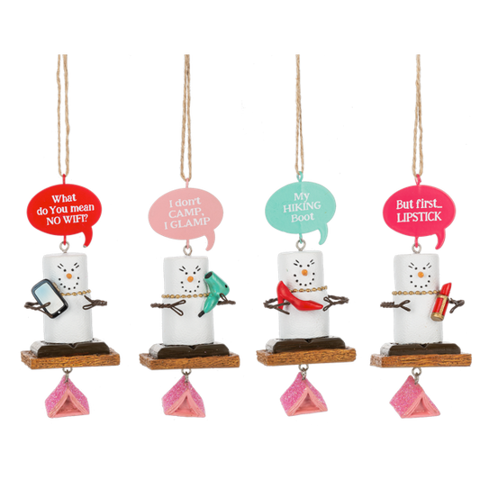 Smore Glamping Ornament - 4 verses