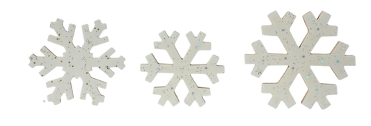 Snowflake Figures with Glitter - 3 sizes