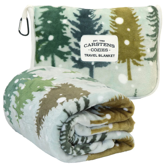Snowflake Forest Travel Blanket