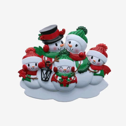 Snowman Ornament- Family of 5
