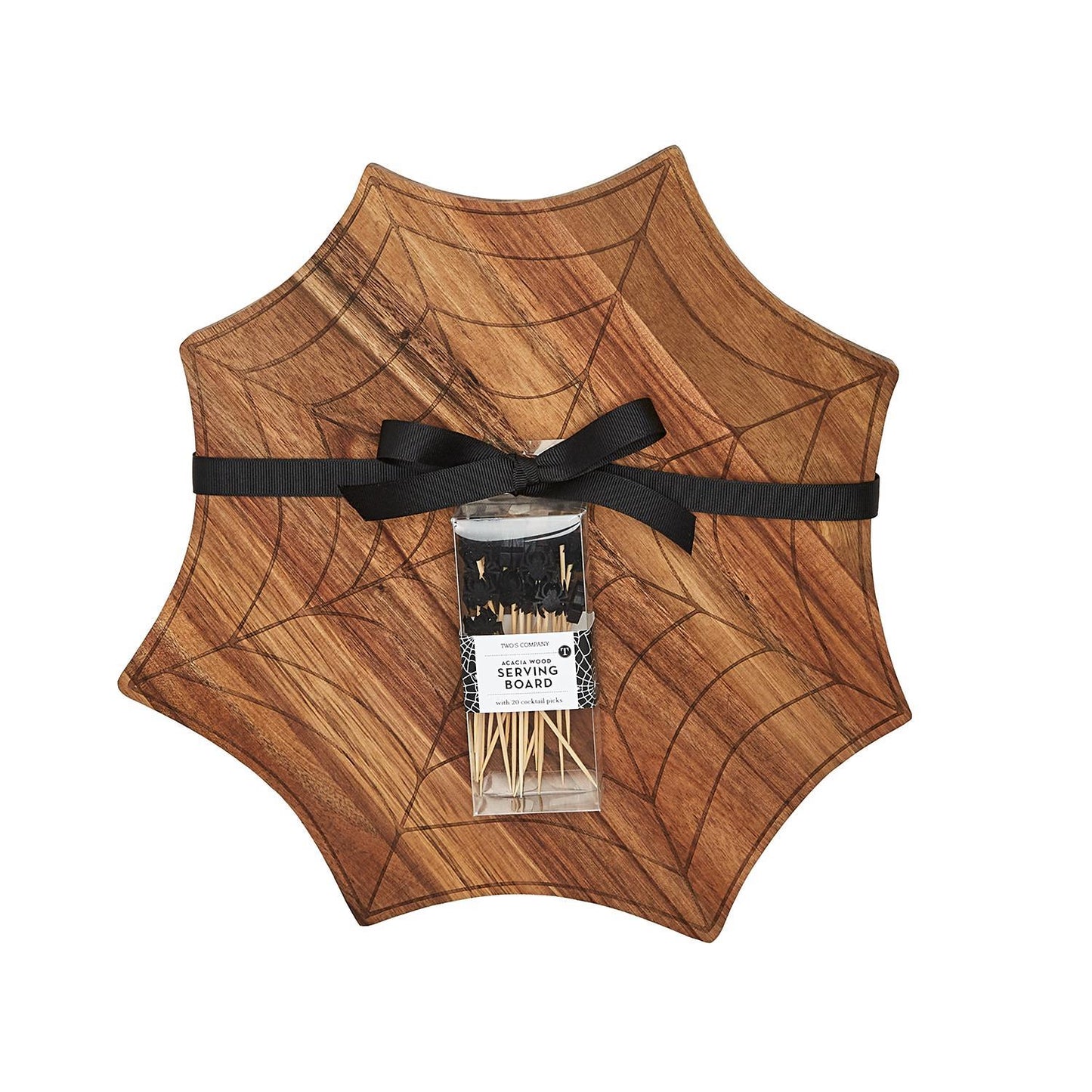 Spiderweb Serving Board with Spider Picks
