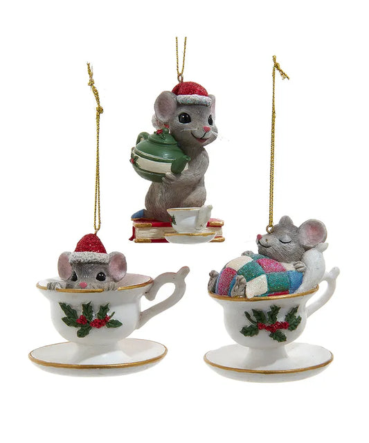 Teacup Mice Ornaments - 3 styles