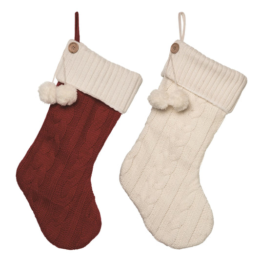 Traditional Christmas Stockings - 2 colors