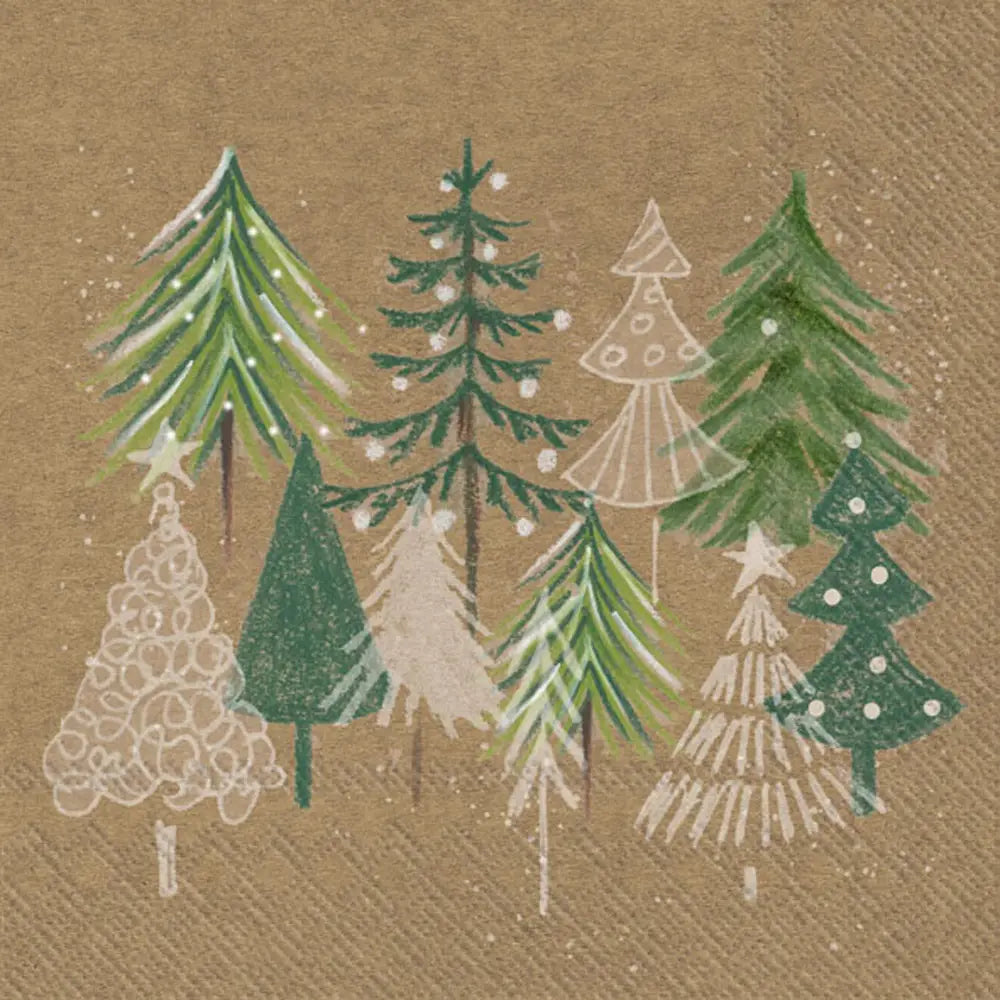 Christmas Trees Cocktail Napkin