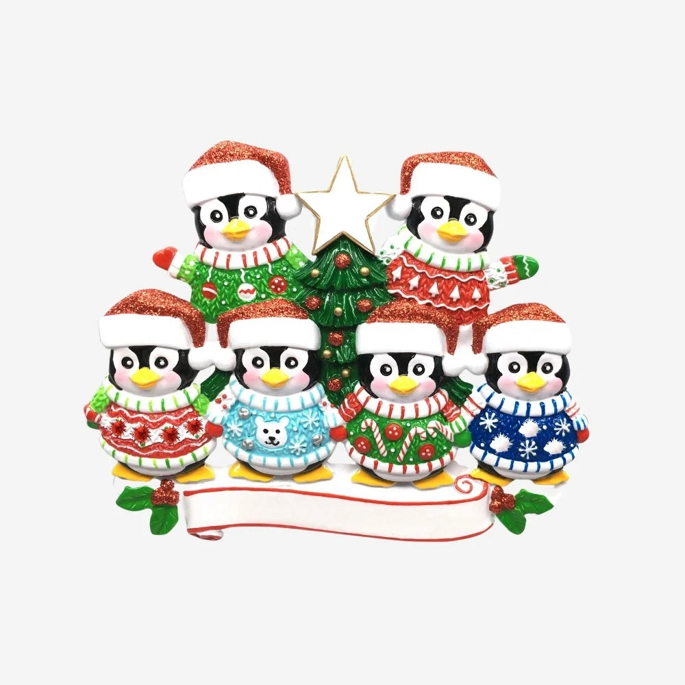 Family Ugly Sweater Ornament- 6