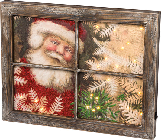 picture, wall art, santa, LED