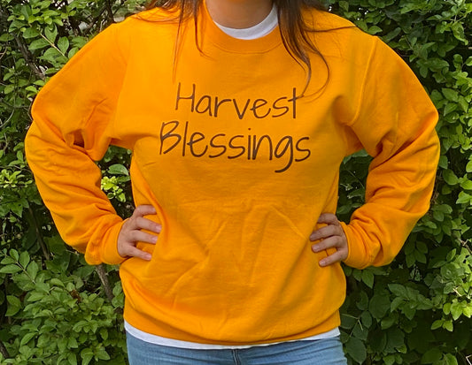 harvest, blessing, sweatshirt, crewneck, clothing, fall
