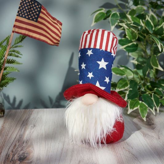 Patriotic Gnome Sitter