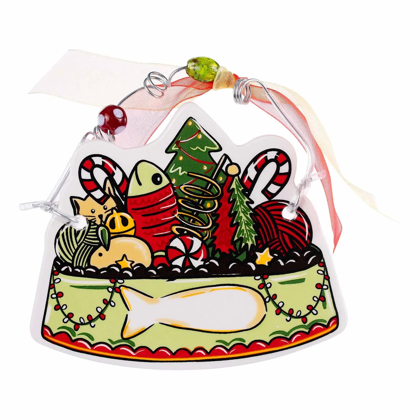 Christmas Cat Bowl Ornament