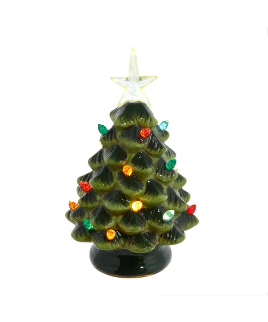 LED Ceramic Green Tree