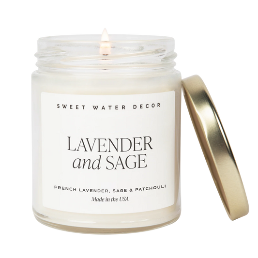 Lavender and Sage 9 oz. Soy Candle