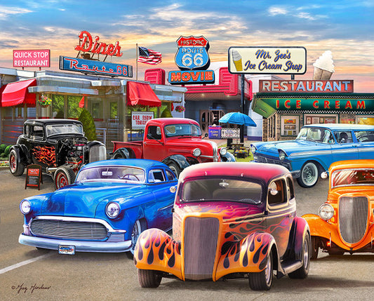 Classic Car Show Puzzle - 1000 pieces