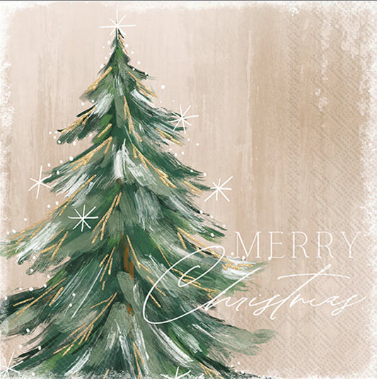Gilded Painterly Tree Luncheon Napkins