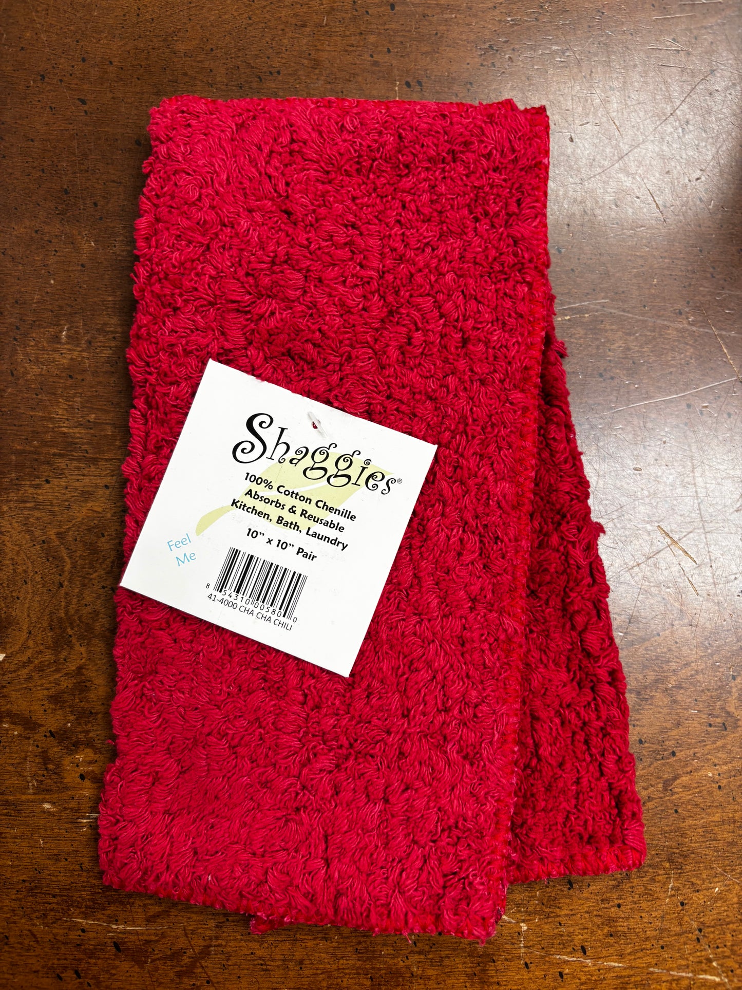 Shaggie Towel, 2 pack - Chili Red