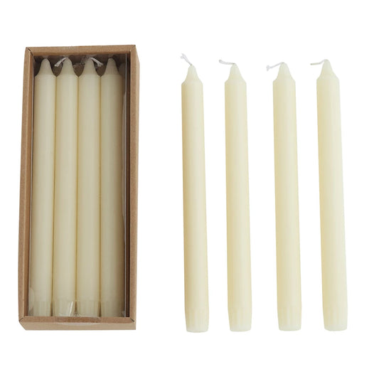 Ivory Taper Candles - Box of 12