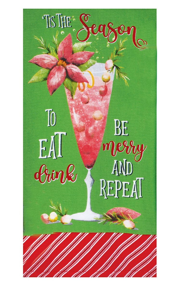 Holiday Cheer Poinsettia Dual Purpose Towel