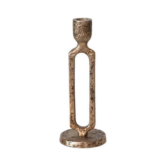 Aluminum Taper Holder - Antique Gold