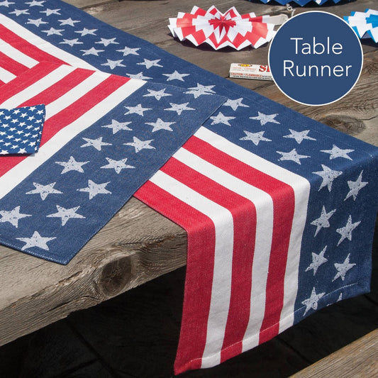 America Jacquard Table Runner