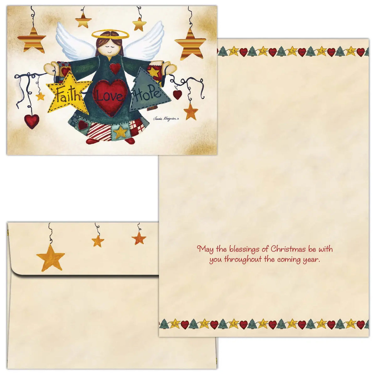 Faith Love Hope Angel Boxed Cards