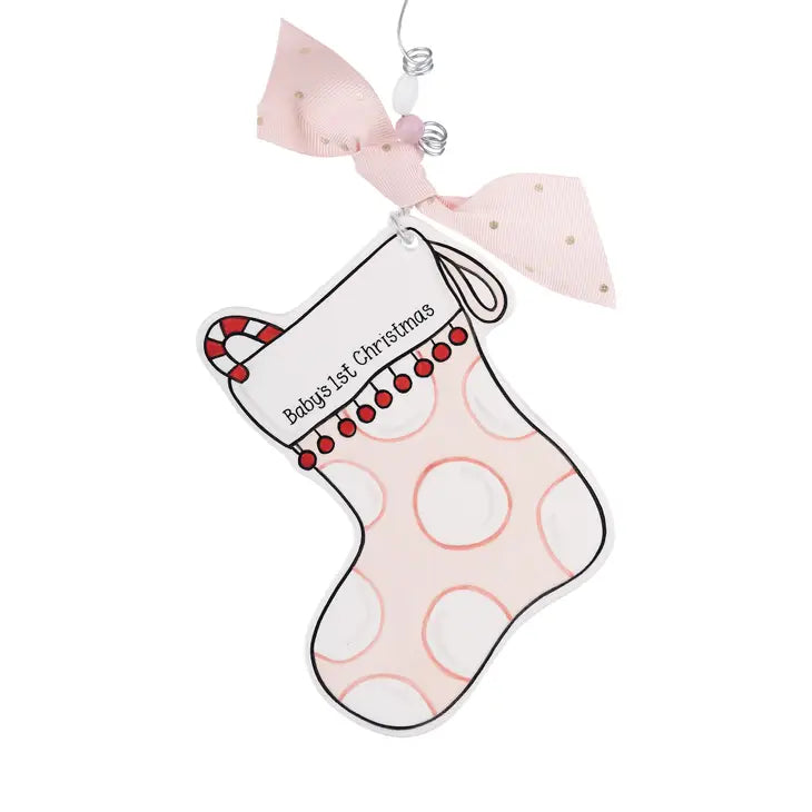 Baby's First Stocking Ornament - girl