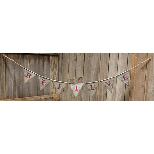 BELIEVE/MERRY Pennant Garland