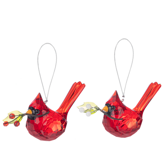 Berry Cardinal Ornaments - 2 styles