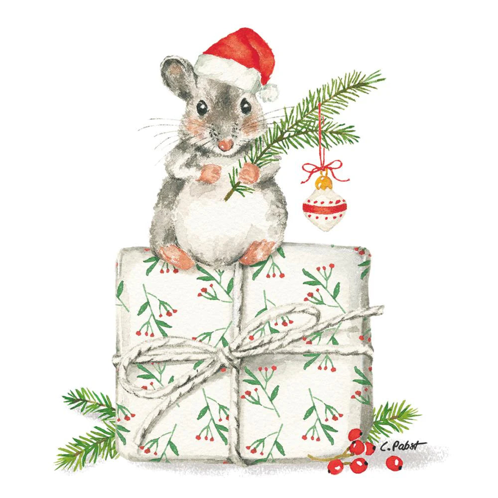 Napkin - Christmas Mouse