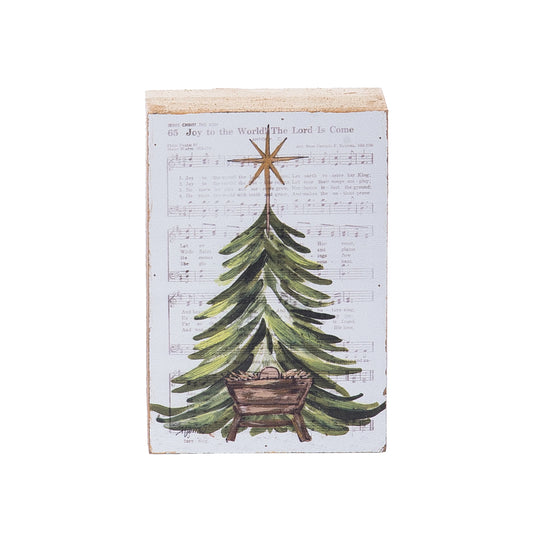 Painted Tree with Manger