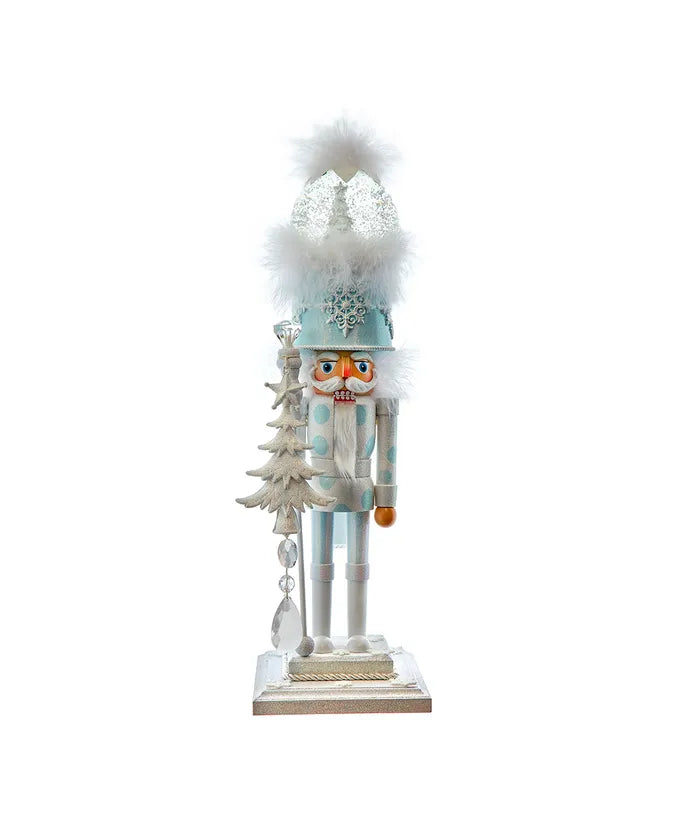 White/Blue Water Globe Hat Nutcracker