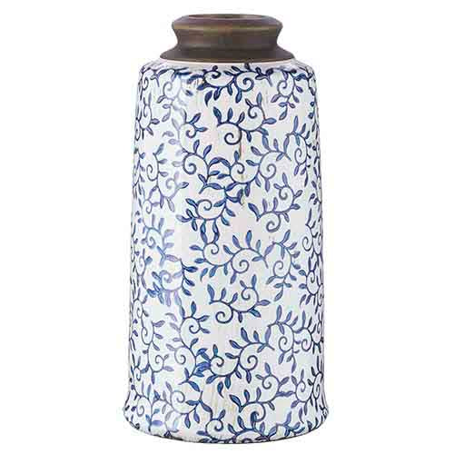 Blue Transferware Vase