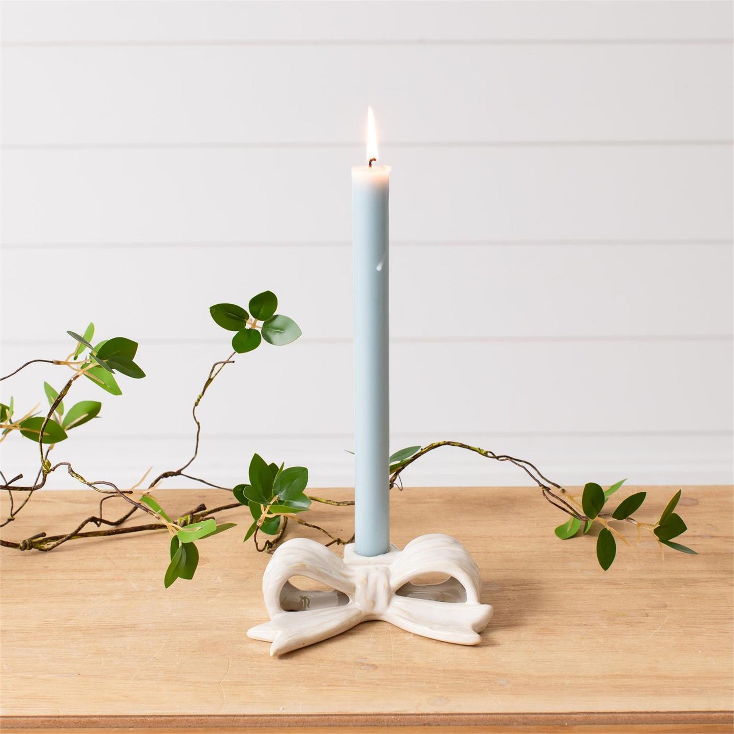 Candle Holder - White Bow