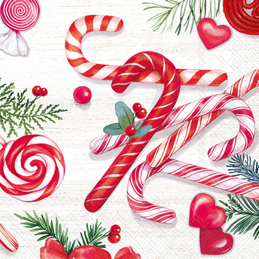 Candy Canes Luncheon Napkins