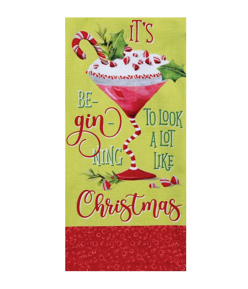 Holiday Cheer Candy Cane Dual Purpose Towel