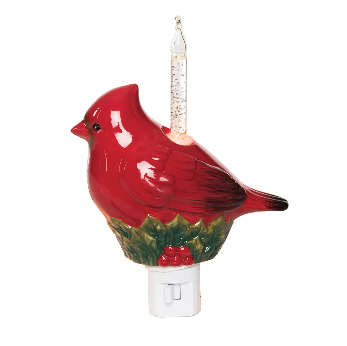 Cardinal Holly Bubble Light