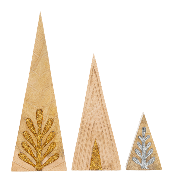 Carved Leaf Pattern Trees - 3 Styles