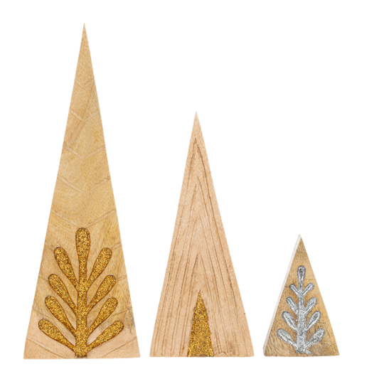 Carved Leaf Pattern Trees - 3 Styles