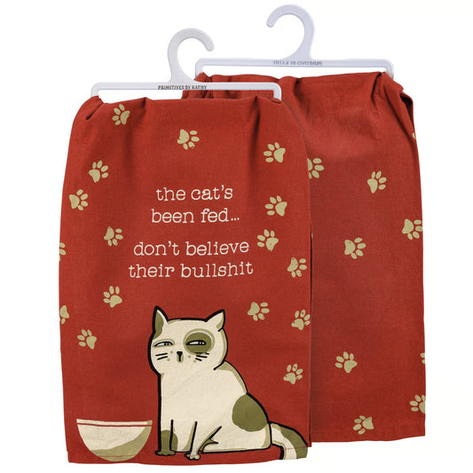 The Cat's Been Fed Kitchen Towel