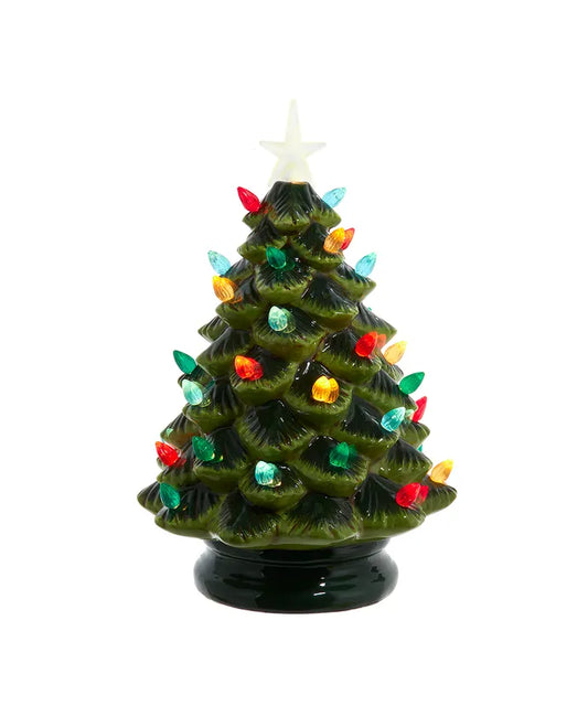 LED Ceramic Green Tree