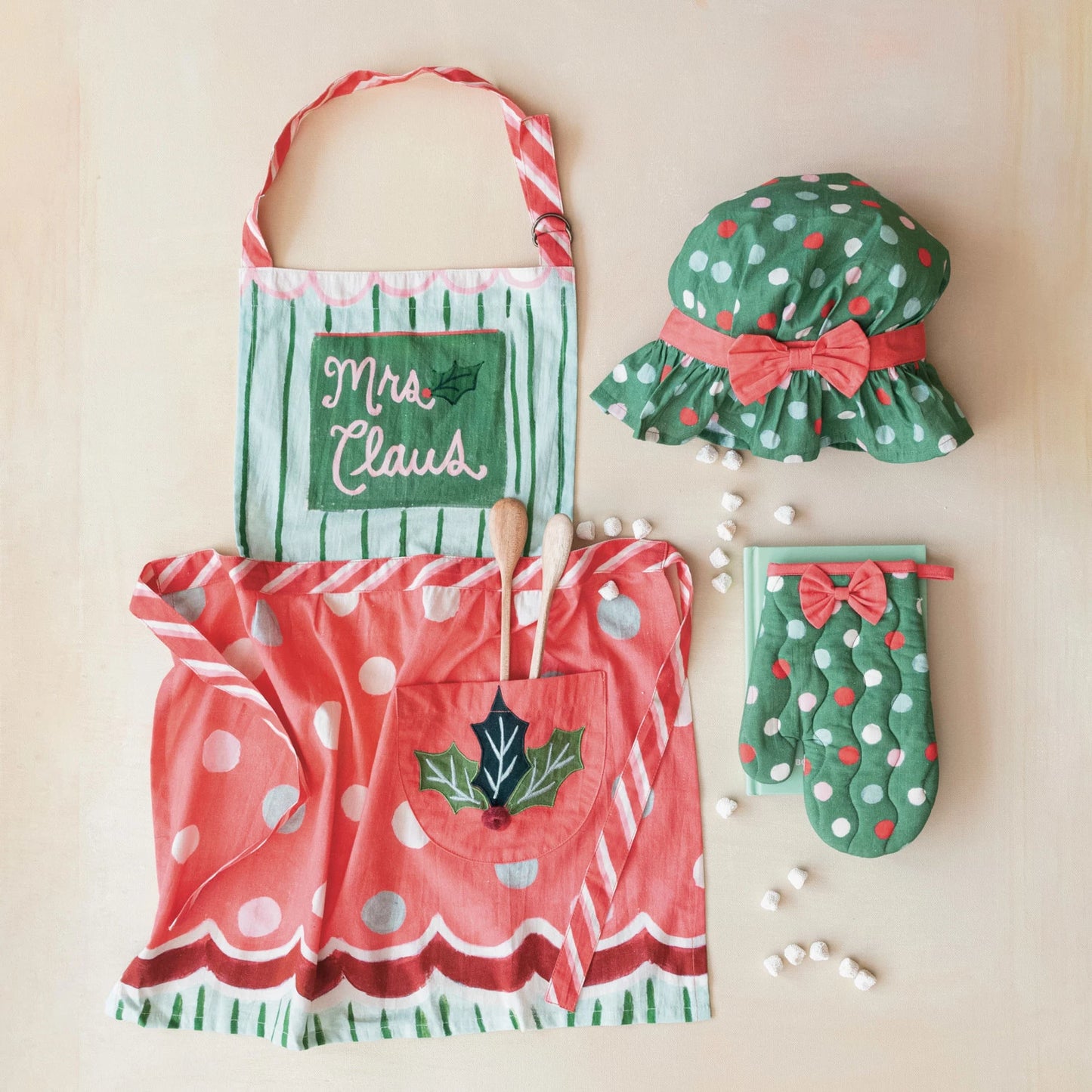 Child's Apron Set - Apron, Hat and Mitt