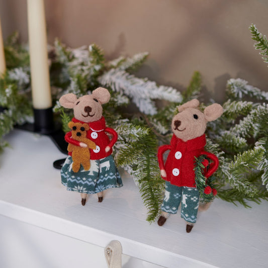 Christmas Day Mouse Critter Ornament - 2 styles