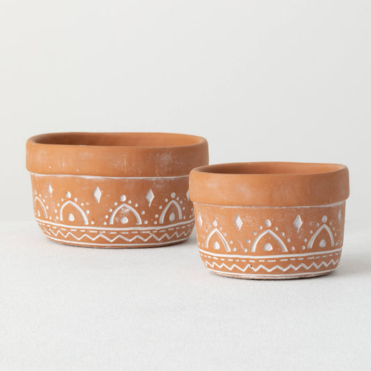 Clay Dish Garden Pot - 2 sizes