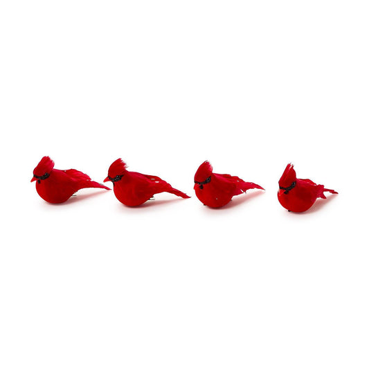 Small Clip On Cardinal Ornaments