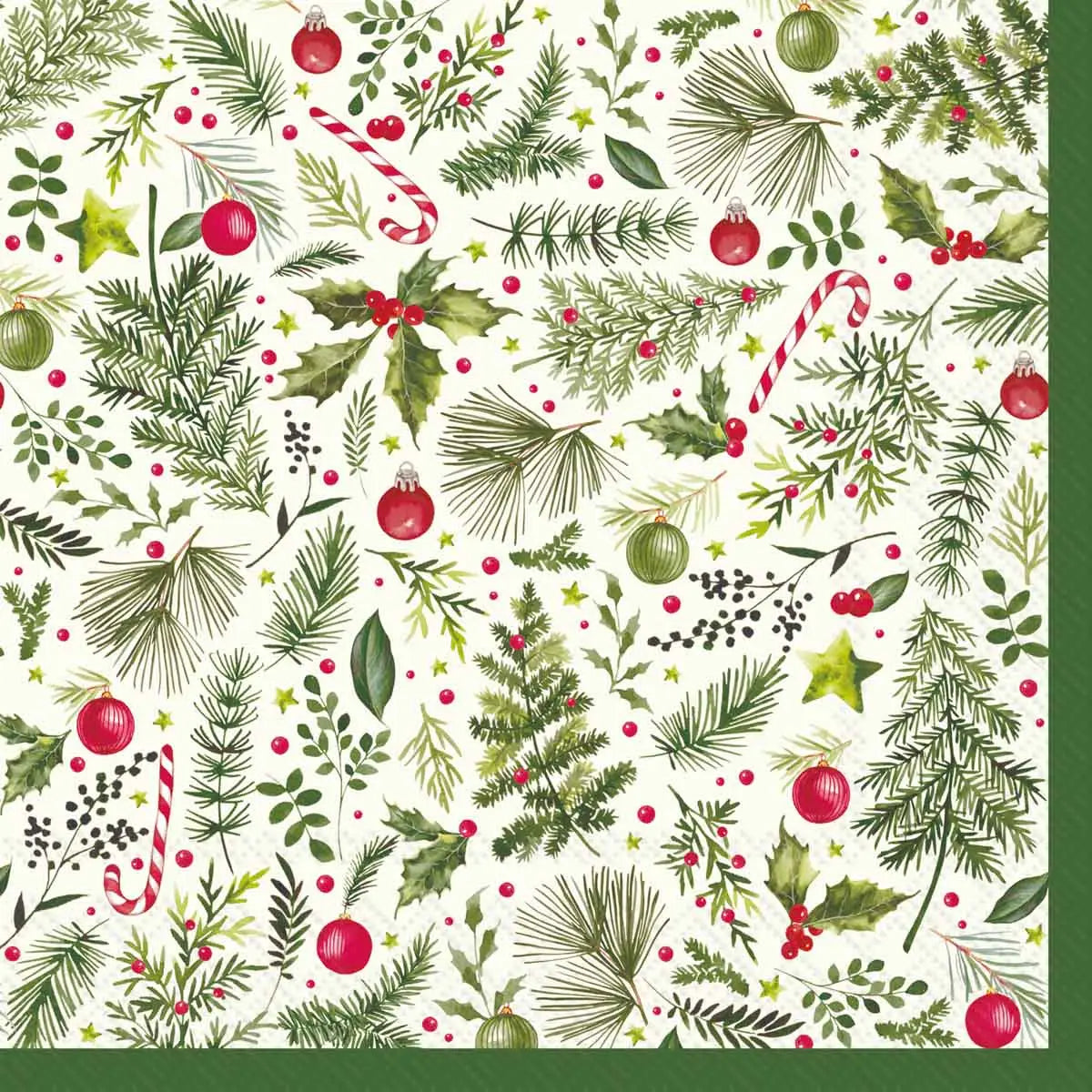 Christmas Branches Luncheon Napkins
