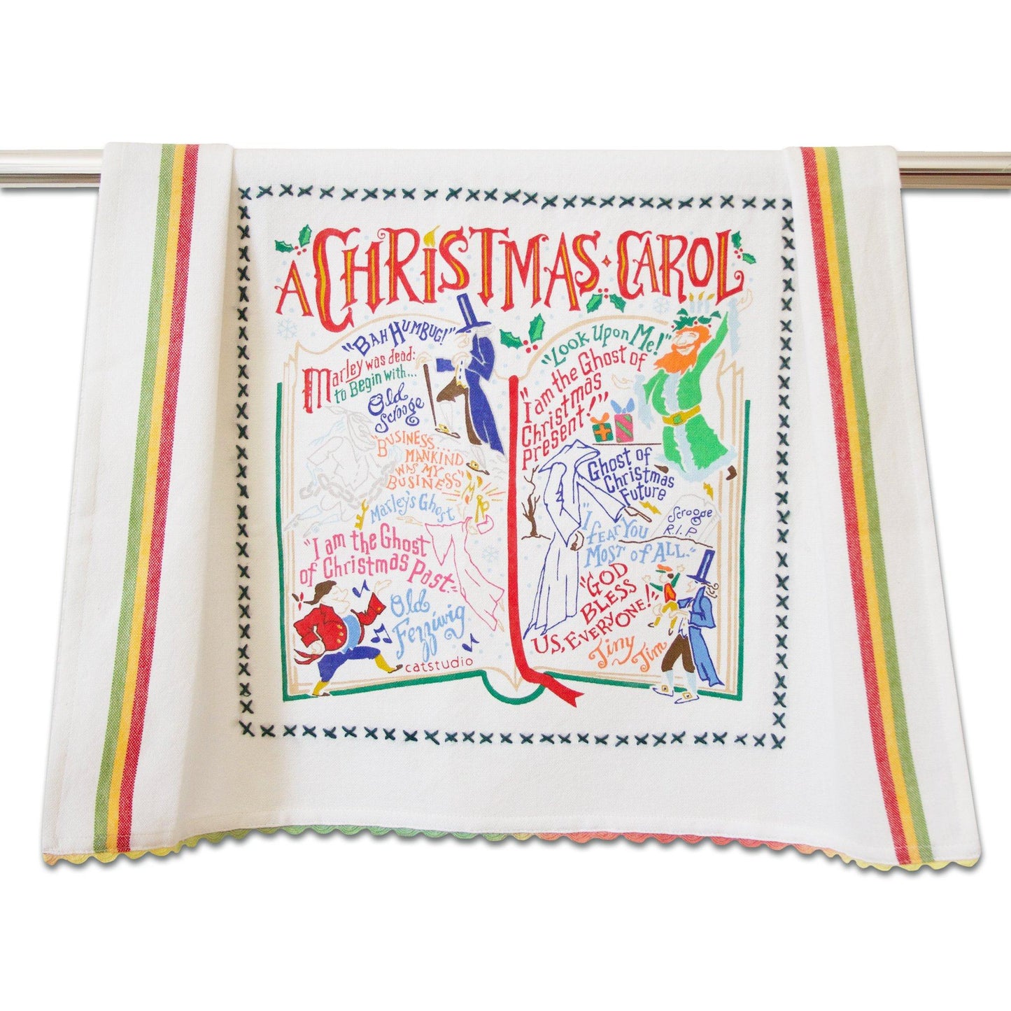 Christmas Carol Dish Towel