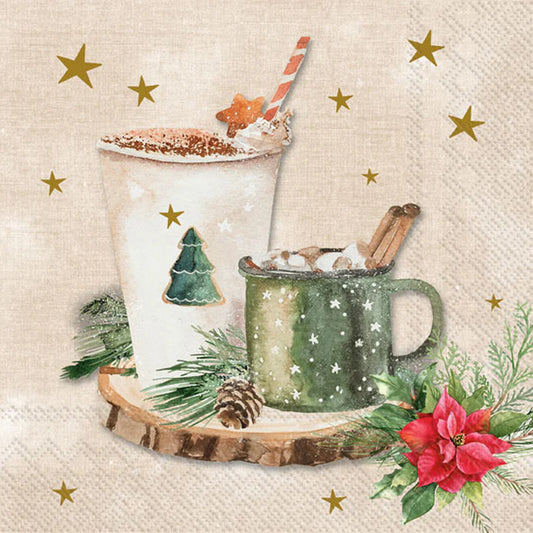 Christmas Drinks Cocktail Napkin