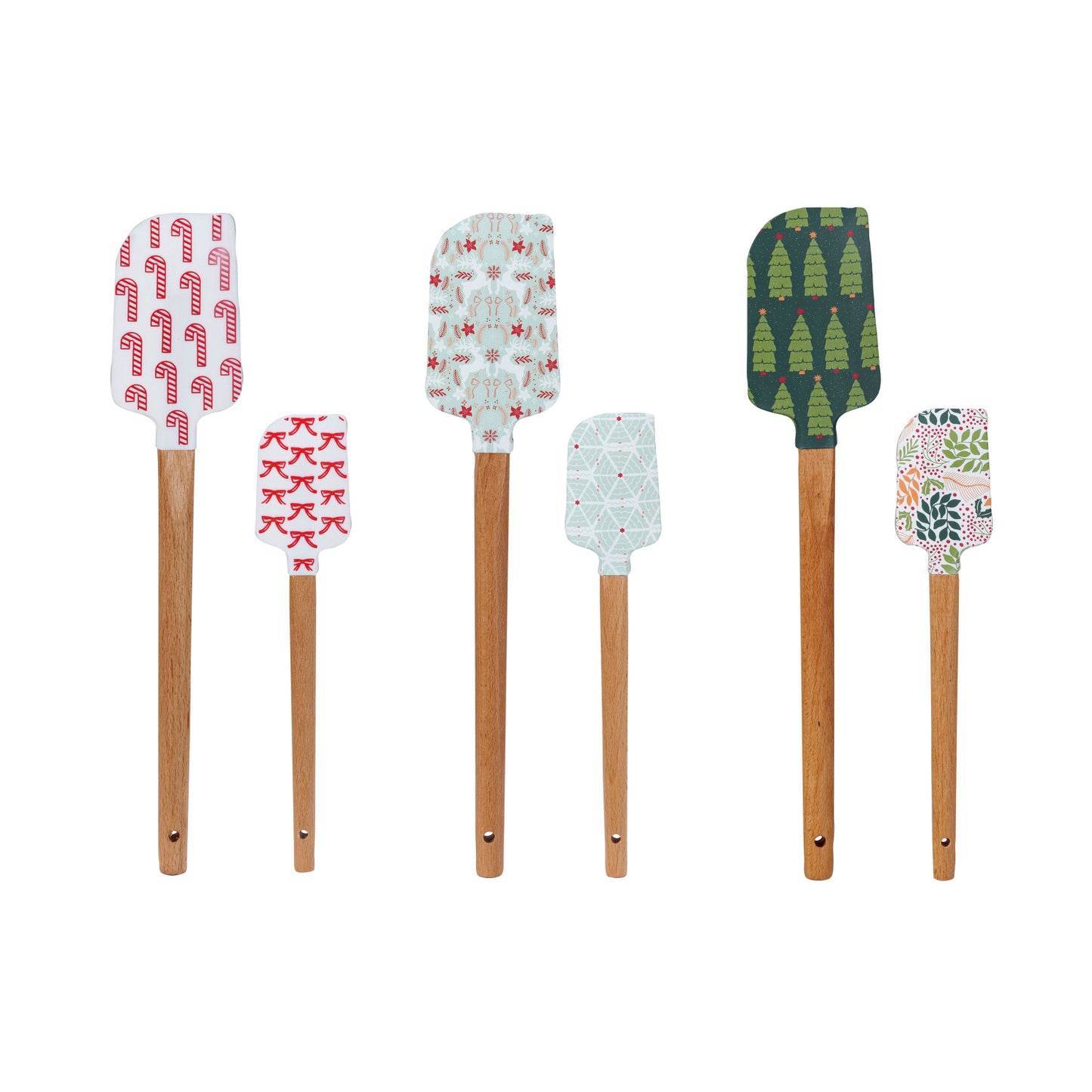 Holiday Spatulas - Set of 2, 3 Designs