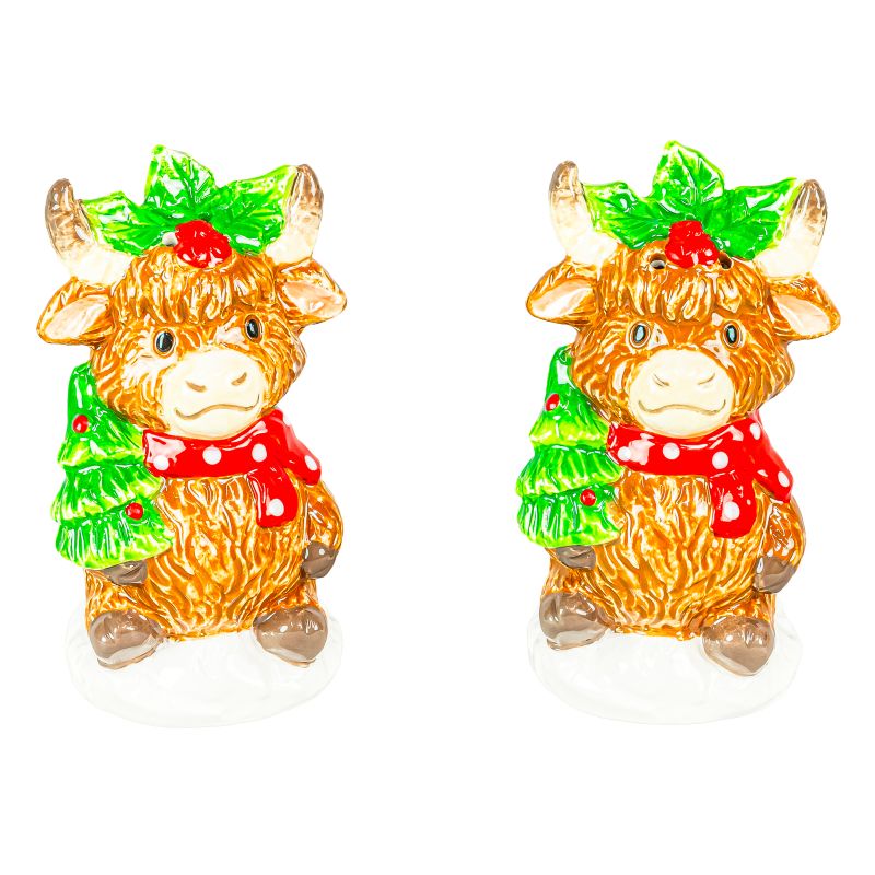 Christmas Moo Duo Salt & Pepper Set